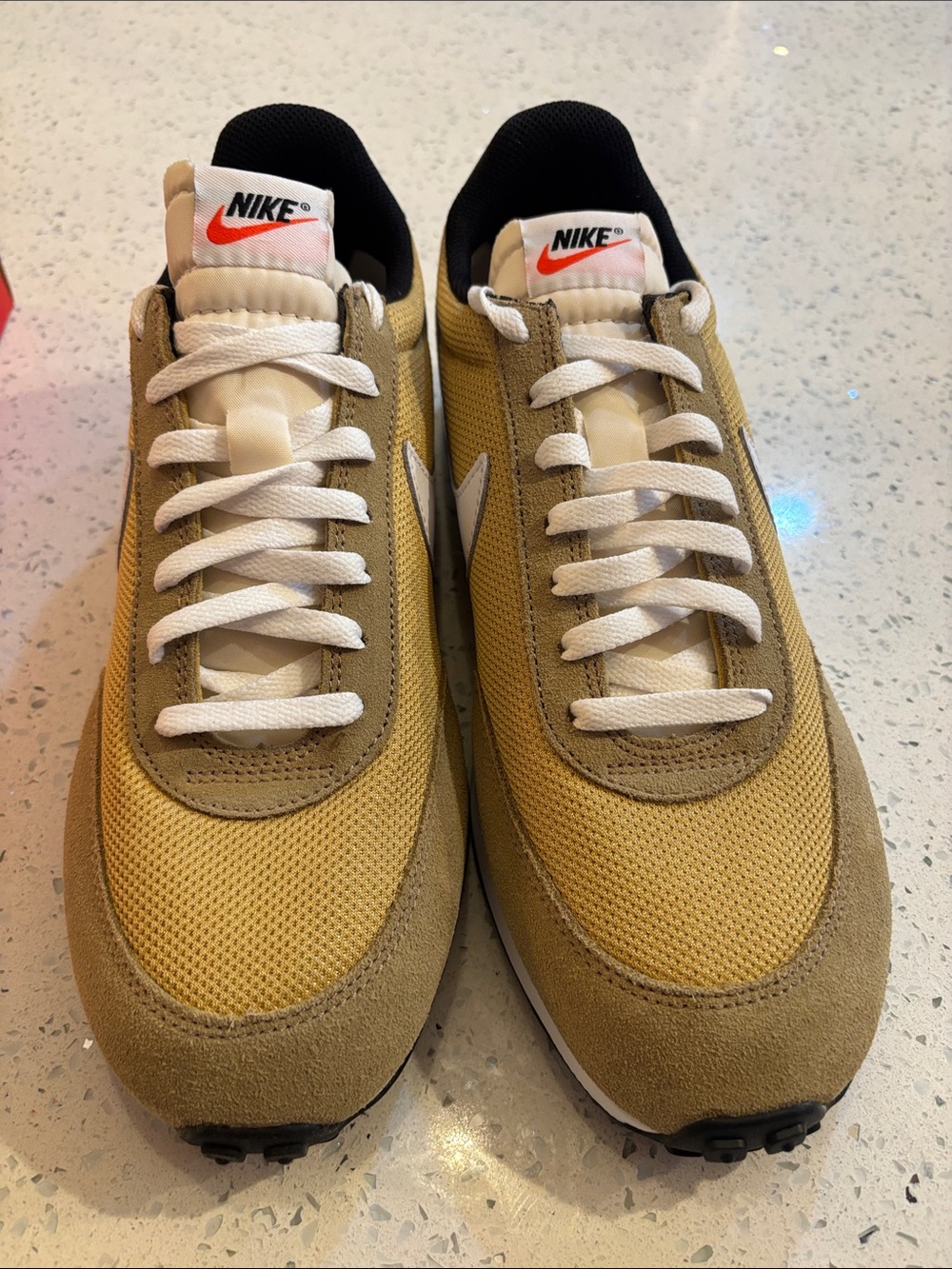 Nike Men’s Low-Top Sneakers in Mustard and White